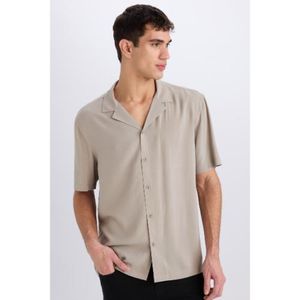 Defacto Chemise Homme coupe regular en viscose - Kaki - E2532AX.