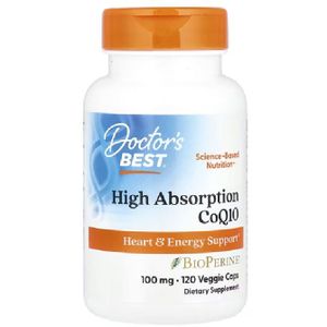 Doctor's BEST Doctor's Best, High Absorption CoQ10 with BioPerine®, 100 mg, 120 Veggie Caps