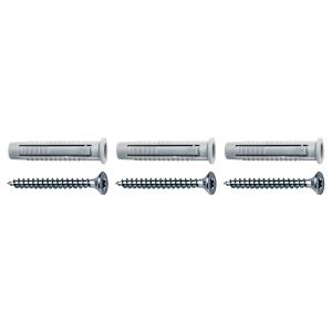 Lot de 3 - Cheville Et Vis Pour Fixation Murale - Diamètre 8mm, Longueur 60mm - Bricolage et Rénovation