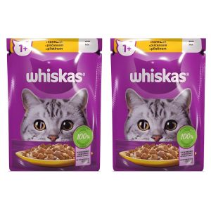 Whiskas Nourriture pour Chat - Poulet en Gelée - Alimentation Adulte - 85g