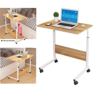 Table Bureau PC portable, Bureau Debout, Hauteur Réglable, Roues avec verrou 
