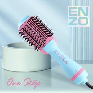 Enzo Sèche-cheveux professionnel 2-en-1 à air chaud électrique peigne pour les femmes 750-1000W
