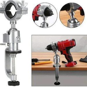 Support de Perceuse de Table, Étau de Fixation Réglable avec Tête Rotative pour Outils Électriques 