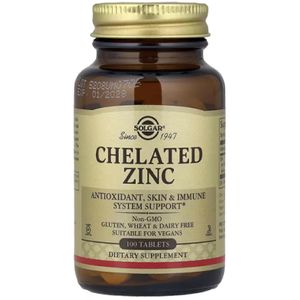 Solgar Solgar, Chelated Zinc, 100 Tablets (22 mg per Tablet)