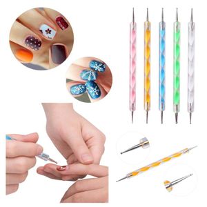 Ensemble d'outils de pointillage Mandala, 5 pièces, stylet à bille en métal, pour peinture, art rupestre, nail art, pâte polymère, fournitures de bricolage.