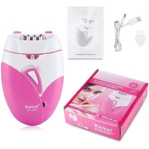 Kemei Épilateur Femme Rechargeable USB avec Double Vitesse et Rasage Précis Sans Fil