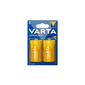 VARTA Pile LONGLIFE D Alcaline 1.5V pour Radio Jouet et Chauffe Eau