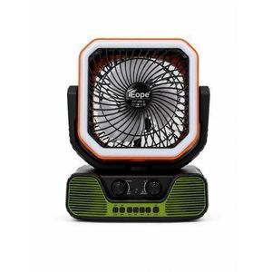 Fepe Ventilateur Portable Rechargeable USB avec Éclairage LED & Enceinte Bluetooth - Modèle FP-356-S