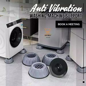 Patins anti-vibrations caoutchouc antidérapant, 4 Pièces Tampons À Pied  Machine À Laver Anti Vibration Tampon, pieds de machine à laver,universel pour  lave-linge et sèche-linge 