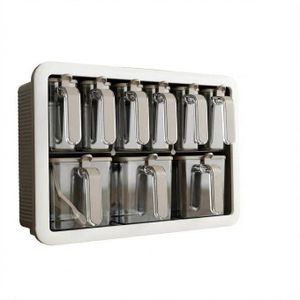 Range épices à 9 pots - Organisateur d'épices - Gain d'espace - Taupe