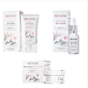 REVOX Pack JAPANESE RITUAL FACE MASK 30ml. + Smoothing Face Serum 20ML + Face cream 50ML..