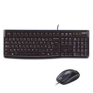 Logitech MK120 Combo Clavier et Souris Filaire pour Windows, Souris Optique Filaire, Clavier Taille Standard, Plug-and-Play USB, Compatible avec PC, Ordinateur Portable - AZERTY