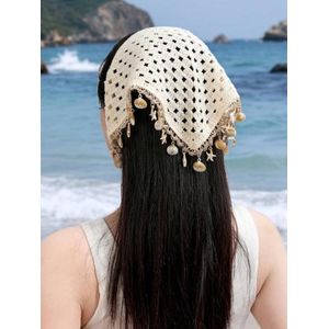 Bandeau Pour Femme Avec Coquillages et étoiles de Mer - Bandana crocheté Accessoire de cheveux bohème d'été