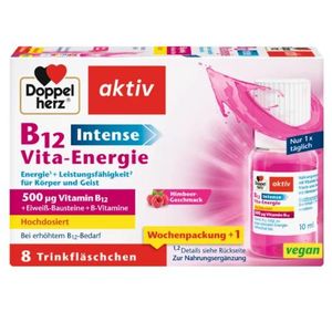 Doppelherz Ampoules de vitamine B12 Vita-Energie, Boissons énergisantes pour le corps et l'esprit, 8 unités