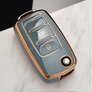 Housse pour Clé de Voiture – Étui de Protection Souple pour Télécommande, Compatible Volkswagen UP, Caddy, Touareg, Passat, Skoda Octavia, Seat Leon, Altea