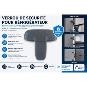 Verrou de Sécurité pour Réfrigérateur – Bloque Porte Frigo Enfant – Sans Perçage – couleur aléatoire
