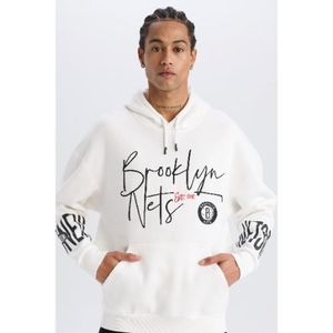 Defacto Sweat-shirt Homme en coton - Écru - D8513AX.