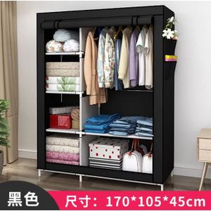 Generic ARMOIRE PENDERIE MOBILE DÉMONTABLE + HOUSSE - GRIS à prix pas cher