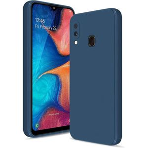 Coque Samsung Galaxy A20E Bleu en Silicone Liquide – Protection Antichoc et Anti-Rayures