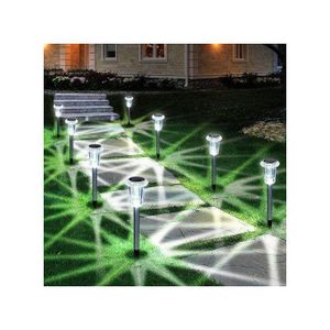 Lot de 6 lampes solaires étanches pour jardin et allée – Éclairage extérieur