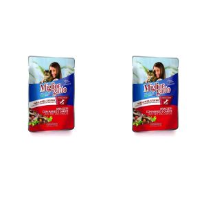 Morando Aliment Humide pour Chat - Bœuf et Carottes - Complet et Équilibré - 100g - Lot de 2