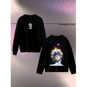 Pullover Noir - Sweat-shirt Graphique Anime - Unisexe