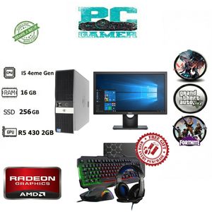Hp PC Gamer complet RP5 Model 5810 - i5 4ème Gen - 16Go RAM - 256Go SSD - RADEON R5 430 2Go + Ecran 19" + combo - Remis à Neuf