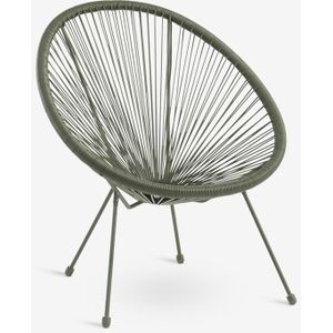 Fauteuil lounge vert olive