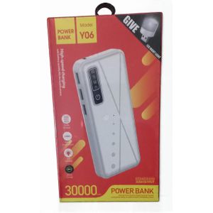 Power Y06 السعة المذكورة هي 30,000 مللي أمبير في الساعة