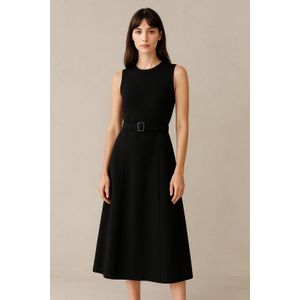 Marwa Robe Mi-Longue À Ceinture