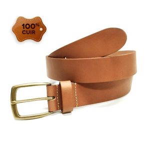 SHAMA Ceinture Homme Ella Classique en Cuir Véritable 