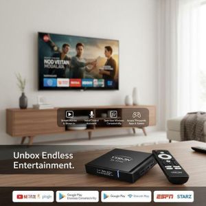 Boîtier Smart TV 4K Android – Passerelle Multimédia Streaming et Applications