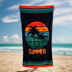 A3 HOME Serviette de Plage - 68x160 - Noir