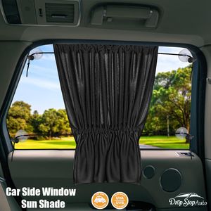 Pare-soleil en maille noire pour voiture, 2 pièces, Protection UV, rideau  de voiture, fenêtre latérale