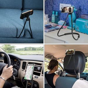 Support Téléphone Universel Autour Cou pour Tablette Et Smartphone Long Bras Flexible et réglable