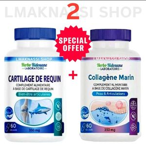 PACK Cartilage de requin Collagène marin 60 Capsules 350 mg