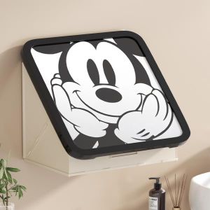 صندوق تخزين جداري للحمام - تصميم كارتون متعدد الوظائف