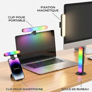 شريط إضاءة شاشة المراقب، مصباح LED للحاسوب المحمول، يعمل باللمس، 3 مستويات سطوع، USB - 30 سم