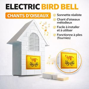 Sonnette Électronique Chant d’Oiseaux – Electric Bird Bell Décorative Maison
