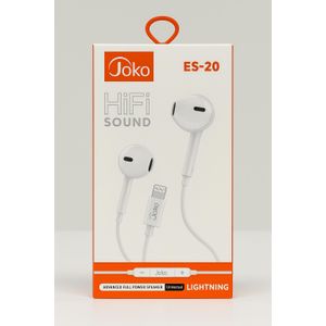 Joko ES-20 Écouteurs Filaire Lightning avec Microphone et Commande Intégrée – Son HiFi pour iPhone