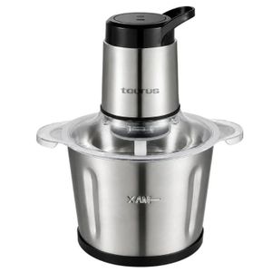 Taurus Kwik Pro 3 Hachoir Électrique 3L Bol en Acier Inoxydable 6 Lames 2 Vitesses 600W