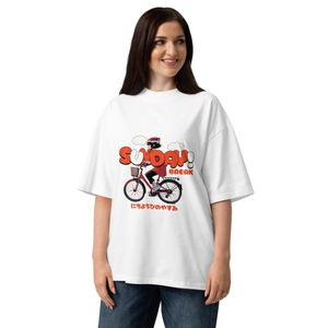 ECHO "Sunday Break" Anime Graphic T-Shirt – Premium White Oversized
