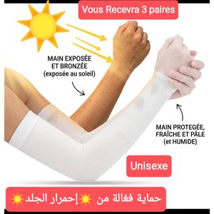 manchette anti uv bras cyclisme sport protection solaire bras sport refrigerante running livreur été sport vetement