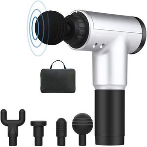 FASCIAL GUN Massage Masseur musculaire Gestion de la douleur musculaire Masseur Soulagement de la douleur Minceur Formation de mise en forme Exercice Relaxation corporelle (# Argent) LIT