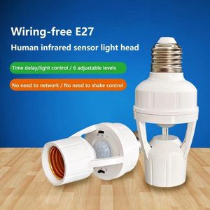 Douille de Lampe E27 avec Détecteur de Mouvement PIR – Adaptateur de Douille Intelligent pour Ampoule, Économie d'Énergie, Capteur Infrarouge Automatique pour Intérieur