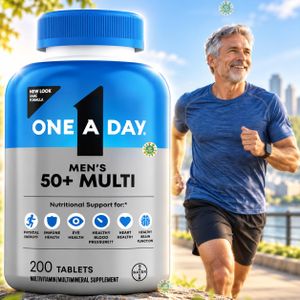 One A Day Men’s 50+ Healthy Advantage Multivitamin, Multivitamin for Men with Vitamins A, C, E, B6, B12, Calcium and Vitamin D, Tablet, 200 Count