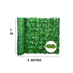 Rouleaux Haie Artificielle 2m x 1m – Clôture de Confidentialité Intérieur & Extérieur, Feuillage Dense Naturel
