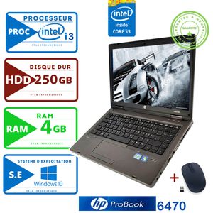 Hp PC Portable Probook 640 Core i3 4eme 250Gb 8GB RAM 14- remis a neuf à  prix pas cher