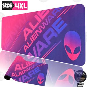 Alienware Tapis de souris 4XL haute qualité pour PC,bureau Alien Rose+Sticker cadeau
