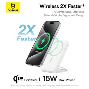 Baseus إيليت باور بانك Wi-P056 10000mAh ماغسيف مع كابلين مدمجين، معتمد بمعايير السلامة CCC 3C